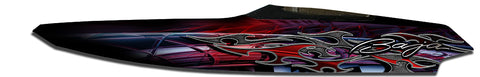 Baja Custom vinyl boat wrap design -  Multi Flame