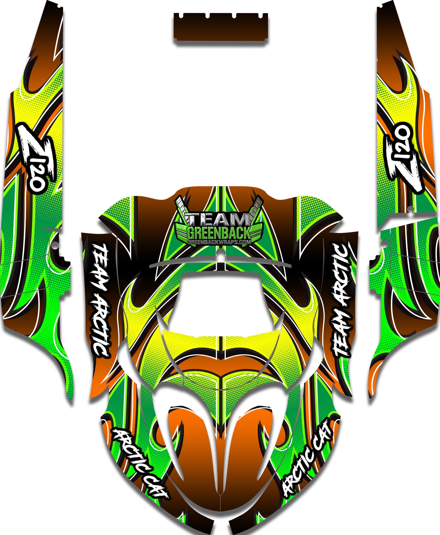 Arctic Cat Zr 120 Snowmobile Custom Wrap 4