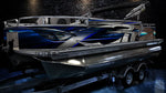 Pontoon Boat Wrap Design-Blue Tri