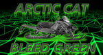 Arctic Cat Snowmobile Banner Size 2x4'- Black Green 56
