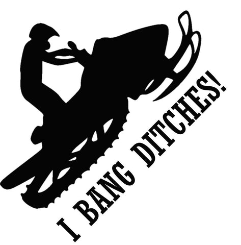 I BANG DITCHES DECAL SNOWMOBILE - green-back-graphics