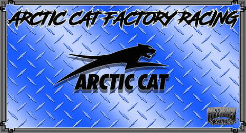 Arctic Cat Snowmobile Banner Size 2x4'- Blue