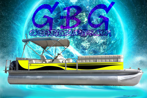 Pontoon Boat Wrap Design-Busy Bee