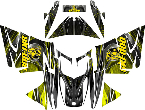 2004 - 2007 Ski Doo MXZ 500ss 800 Wrap-Black Yellow