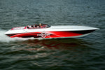 Fountain Boat Wraps Design-Red & Black