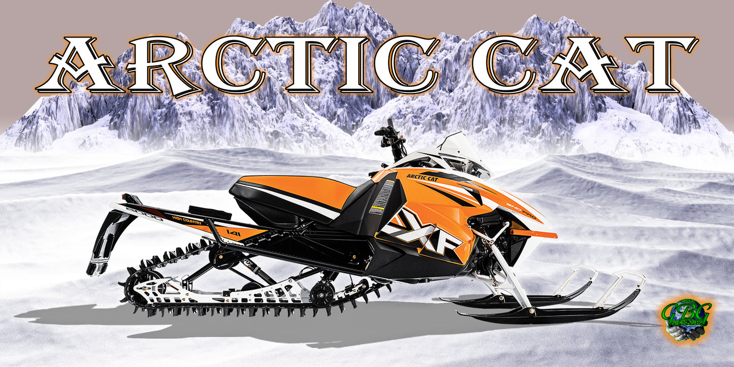 Arctic Cat Snowmobile Banner Size 2x4'- Boosted