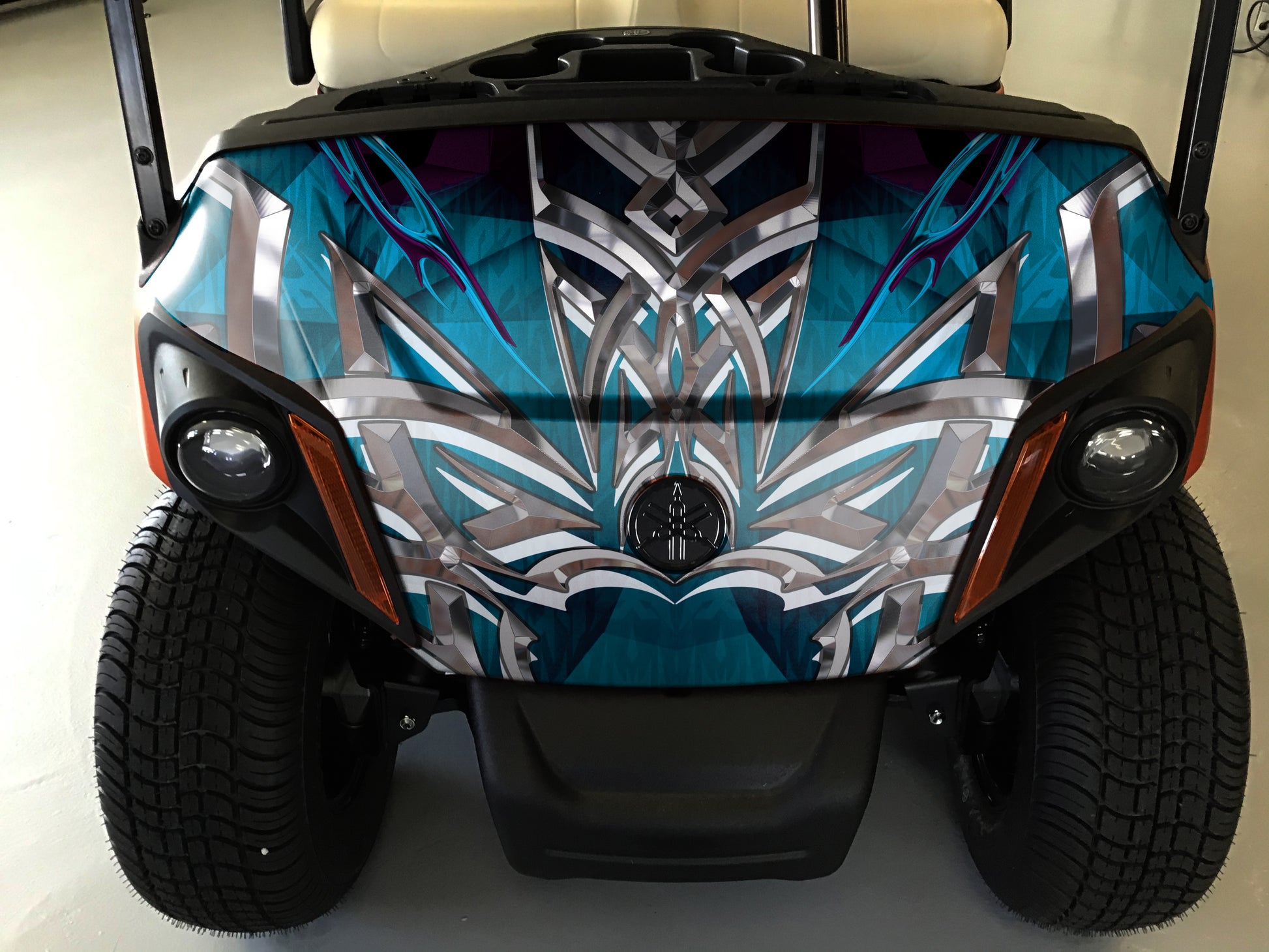 Golf Cart Vinyl Wrap Graphics - green-back-graphics