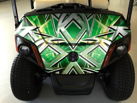 Golf Cart Vinyl Wrap Graphics - green-back-graphics